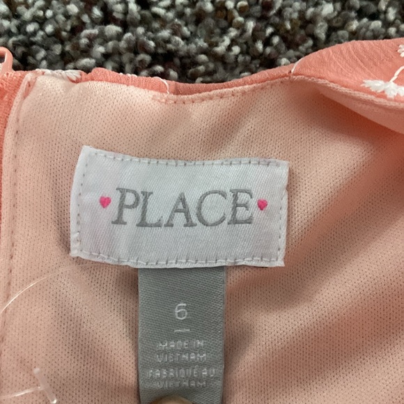 Children’s Place coral flower pattern dress size 6 - Picture 2 of 4